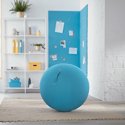 Leitz Sitzball Ergo Cosy Active – Ø 65 cm, 100 kg, sanftes Blau