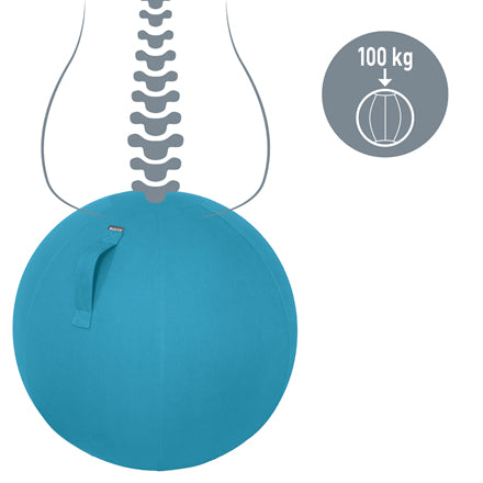 Leitz Sitzball Ergo Cosy Active – Ø 65 cm, 100 kg, sanftes Blau
