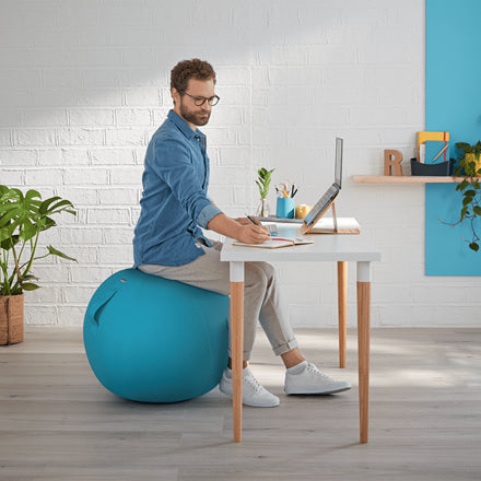 Leitz Sitzball Ergo Cosy Active – Ø 65 cm, 100 kg, sanftes Blau