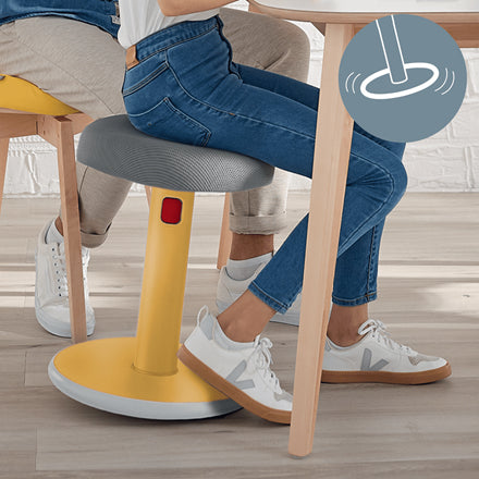 Leitz Hocker Ergo Cosy Active – Sitzhöhe 46–79 cm, 110 kg, grau
