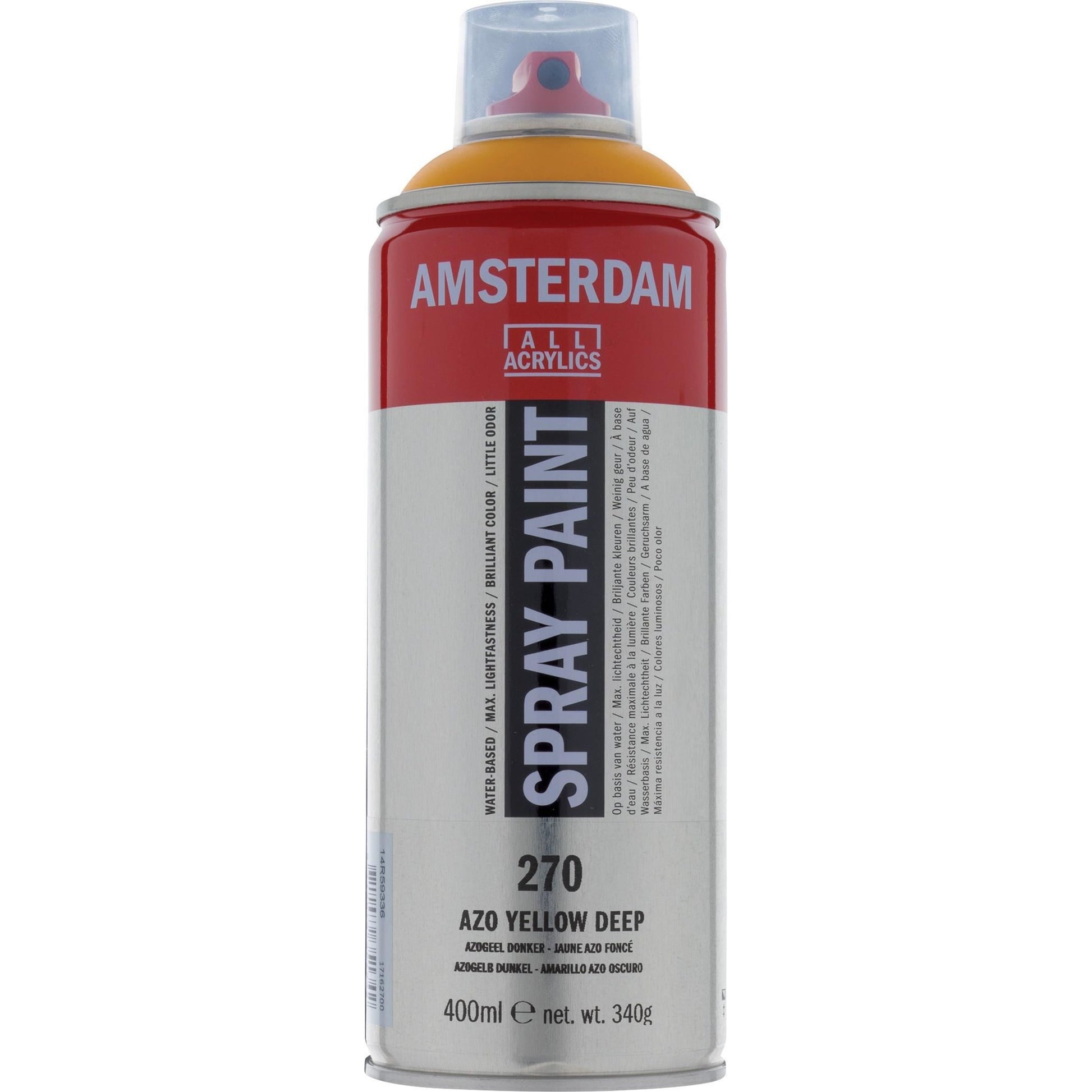 Royal Talens Farbspray – Dunkelazogelb, 400 ml, für fast alle Oberflächen (insbesondere Sagex)