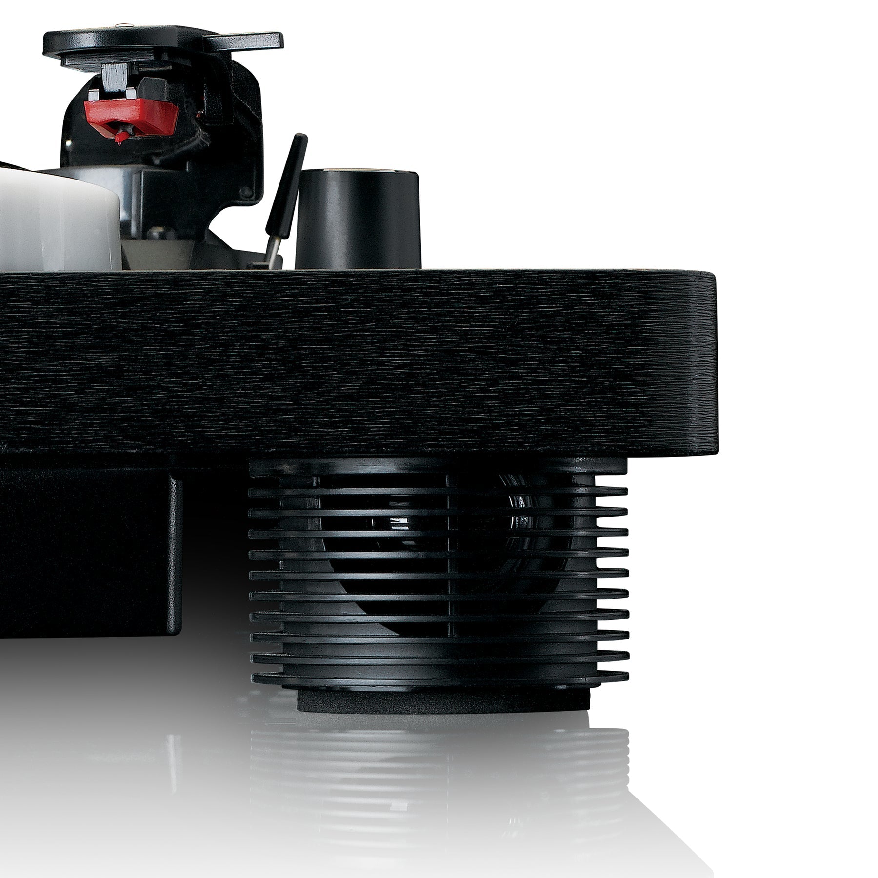 Lenco LS-50LEDBK – Plattenspieler – Stationär – Riemenantrieb, Phono-Vorverstärker, USB, mit Lautsprecher – Schwarz