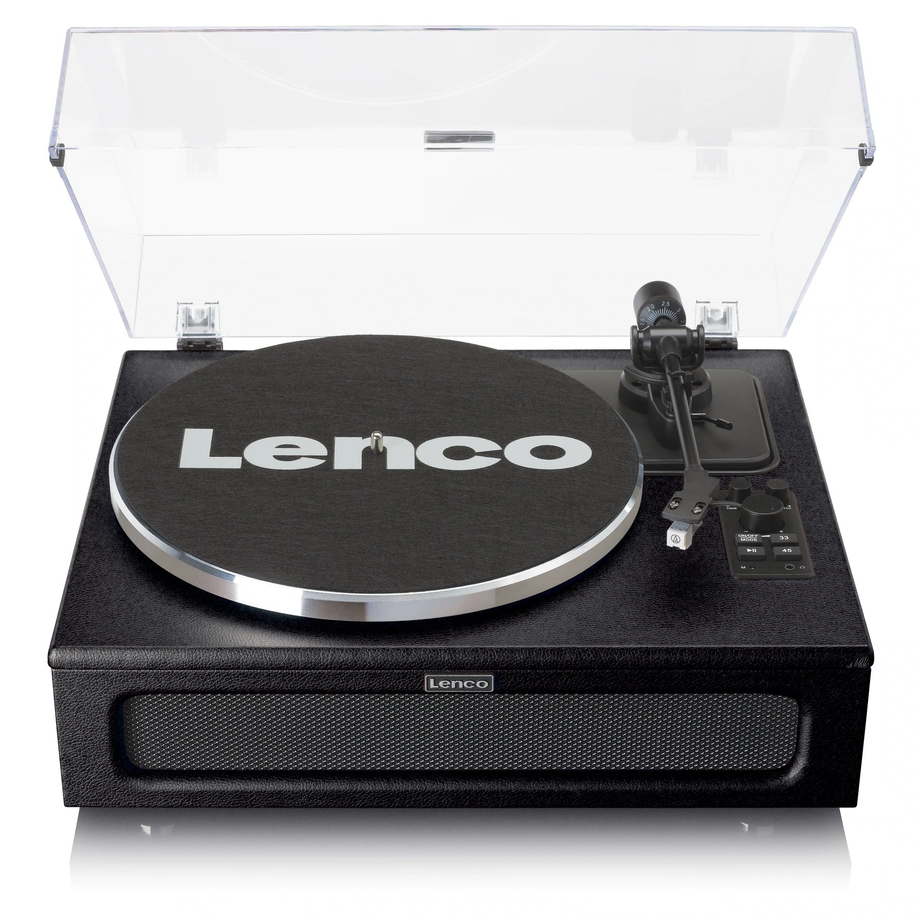 Lenco LS-430 – Plattenspieler (Riemenantrieb), Bluetooth, Phono-Vorverstärker, 33⅓/45 U/min – Schwarz