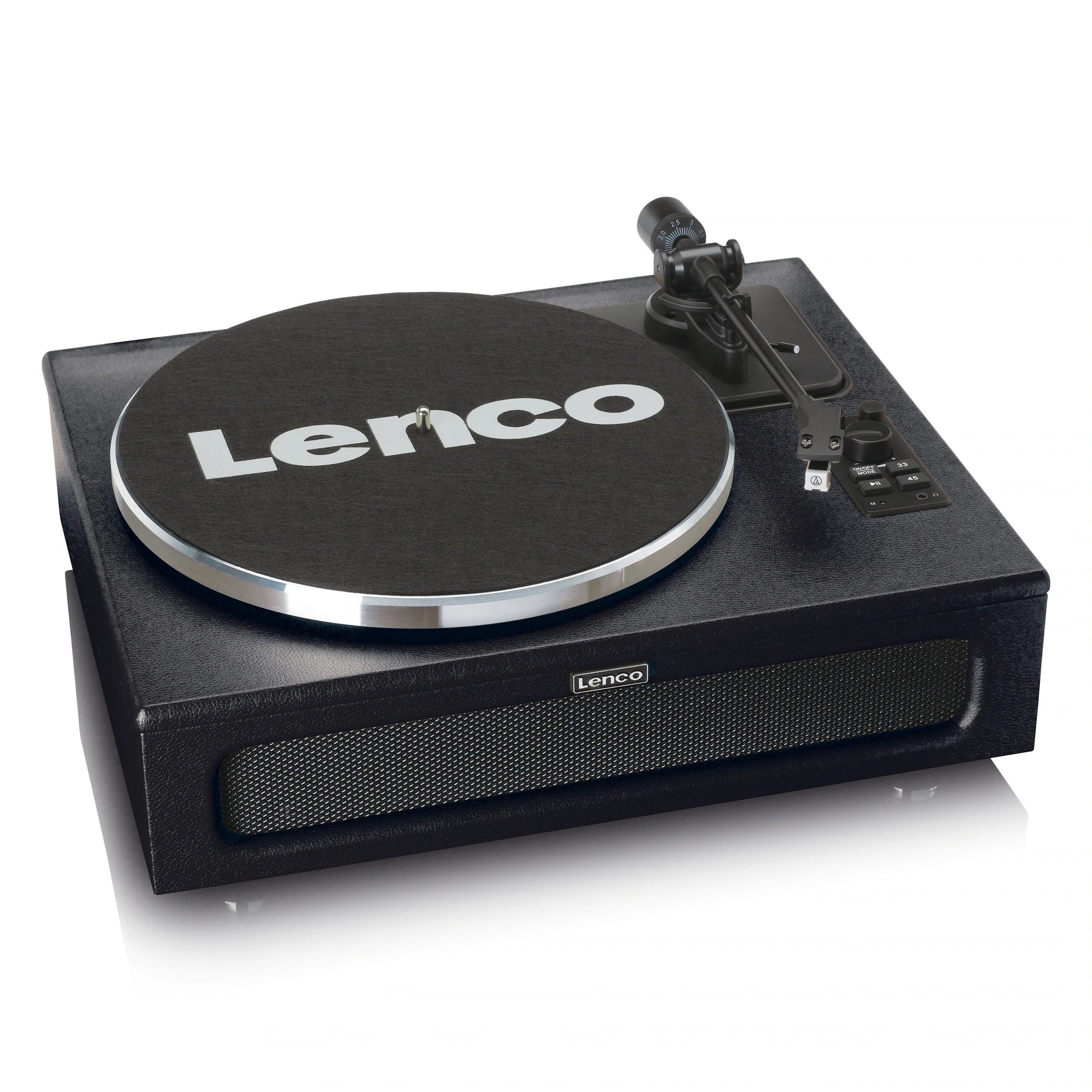 Lenco LS-430 – Plattenspieler (Riemenantrieb), Bluetooth, Phono-Vorverstärker, 33⅓/45 U/min – Schwarz