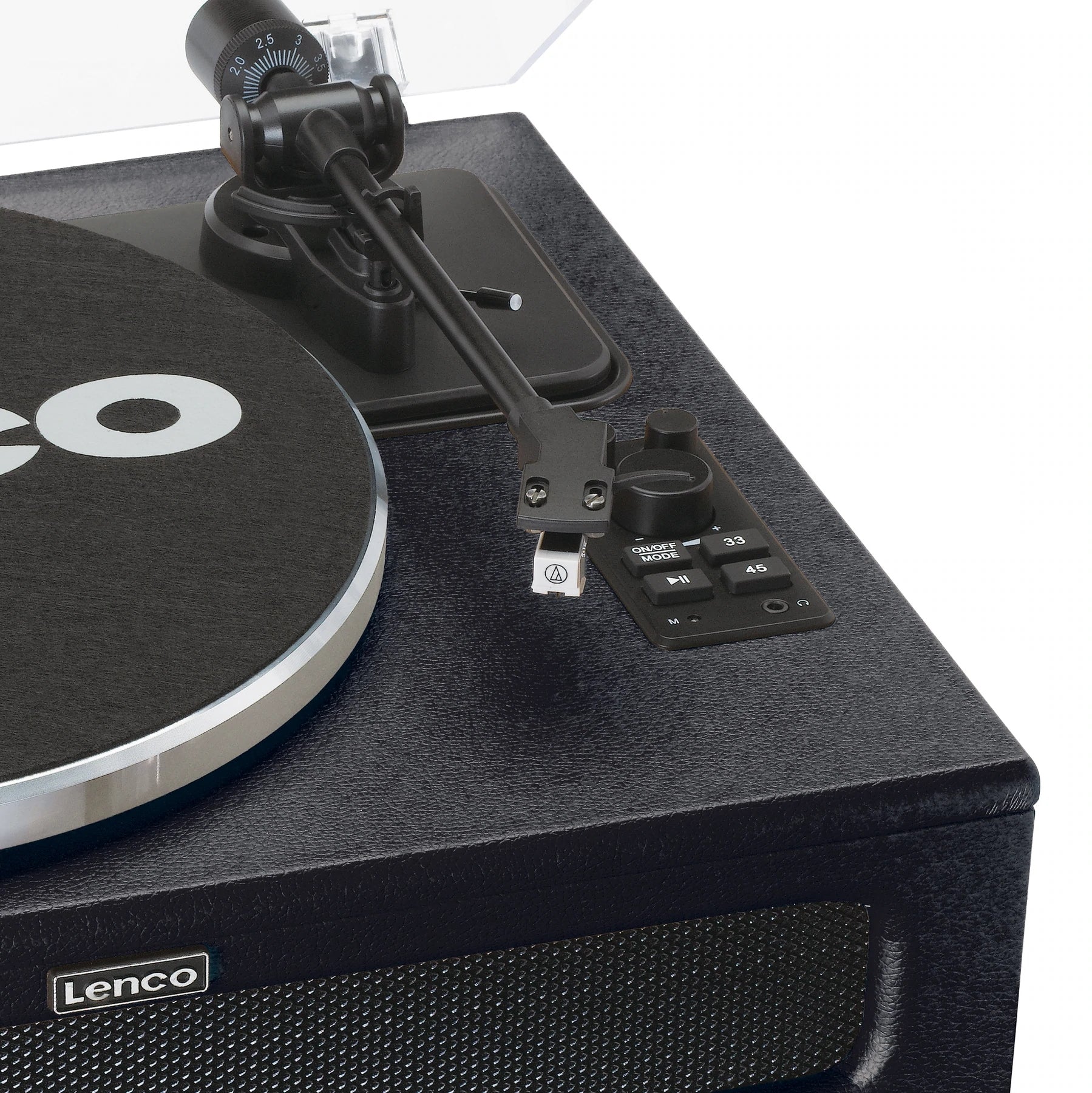 Lenco LS-430 – Plattenspieler (Riemenantrieb), Bluetooth, Phono-Vorverstärker, 33⅓/45 U/min – Schwarz