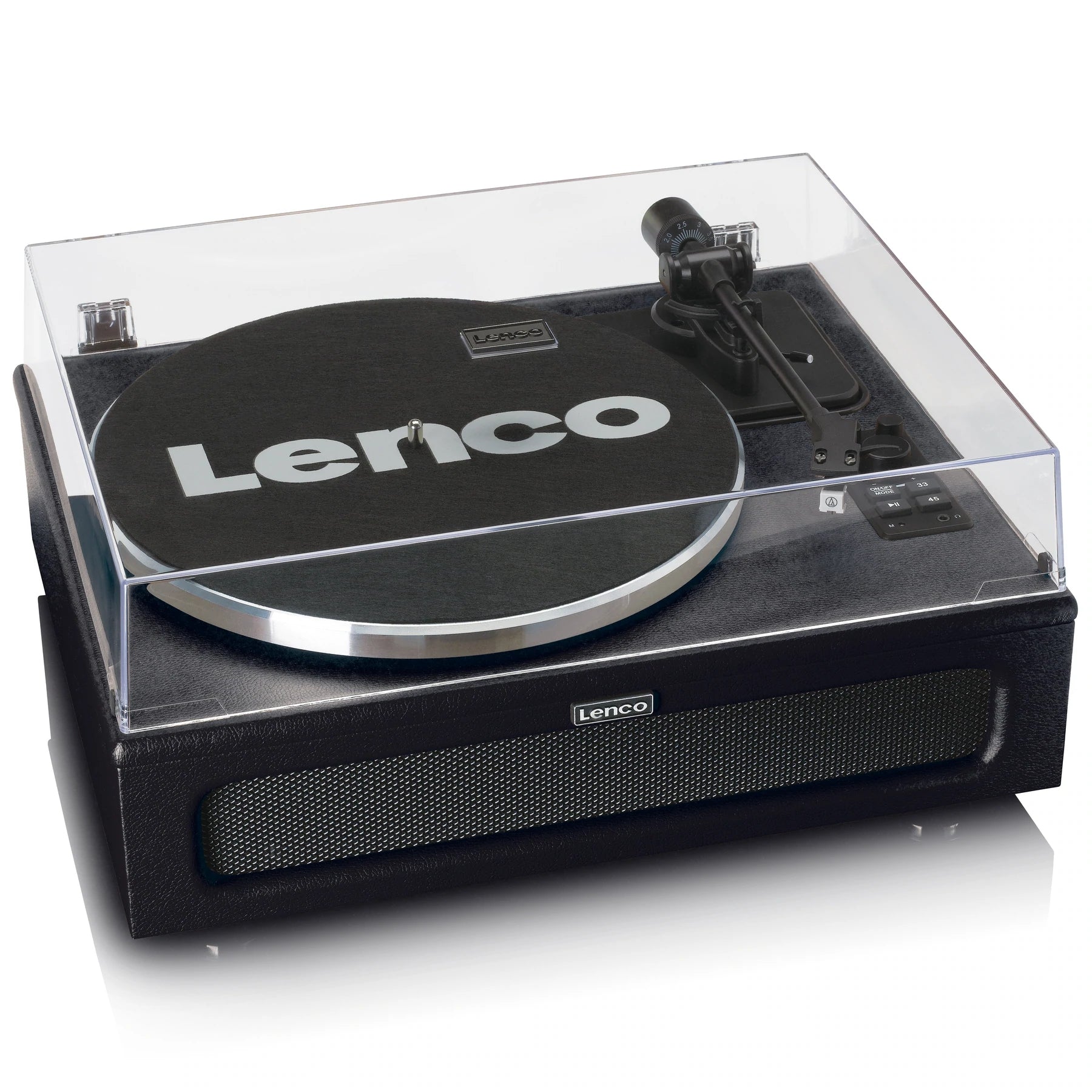 Lenco LS-430 – Plattenspieler (Riemenantrieb), Bluetooth, Phono-Vorverstärker, 33⅓/45 U/min – Schwarz