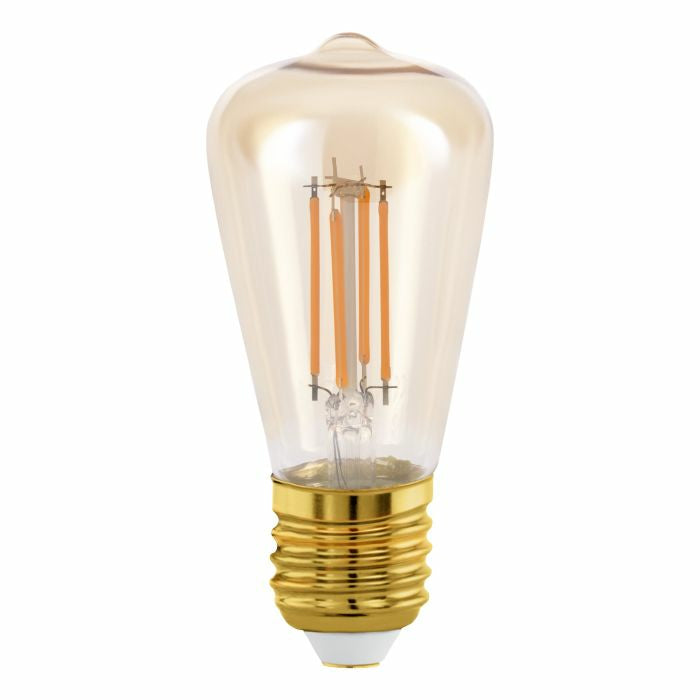 EGLO LED-Leuchtmittel E27 ST48 – Warmweiss 2200 K, 270 lm, 4 W – 1 Stk., Glas