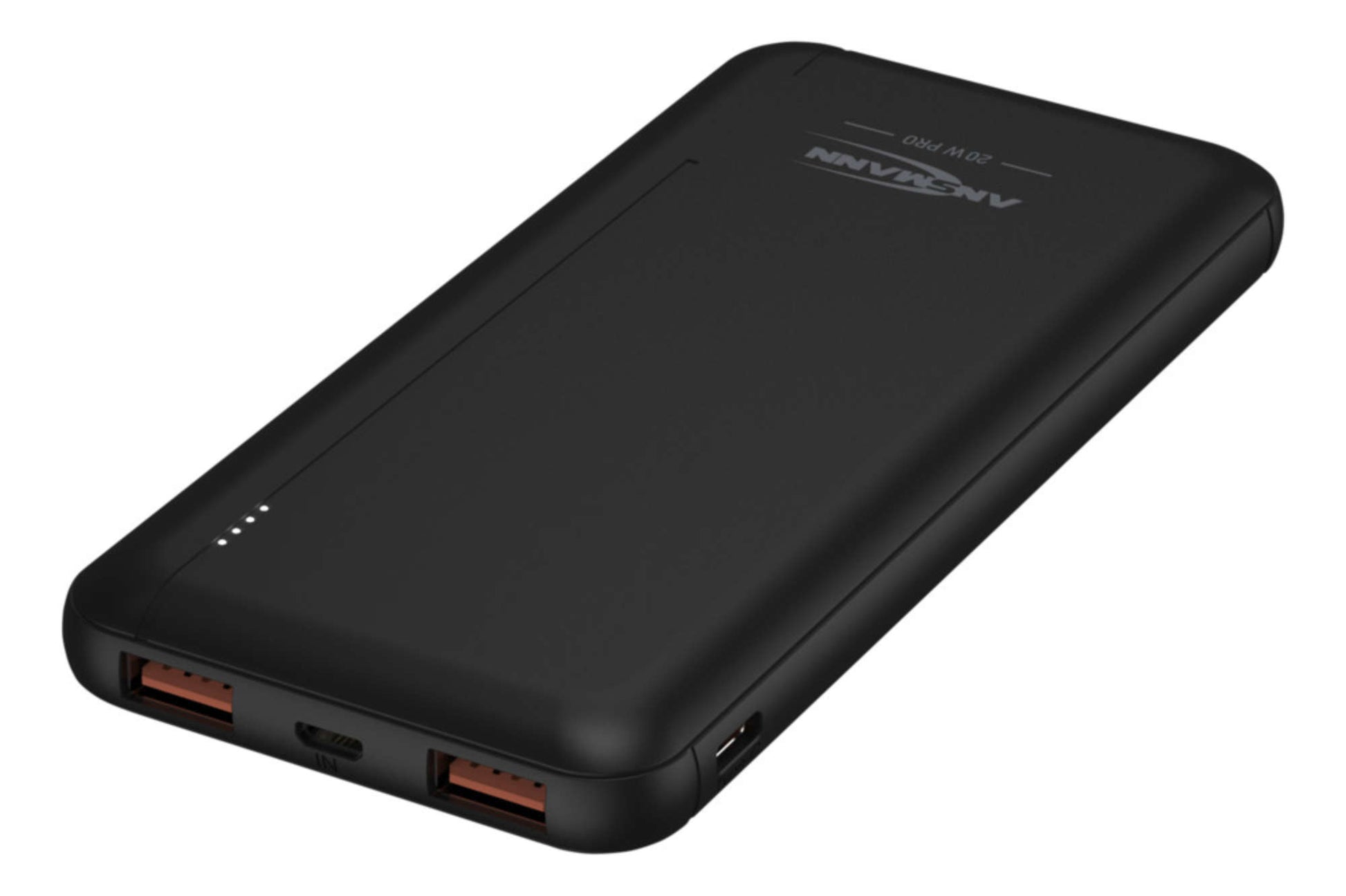 Ansmann PB320PD Powerbank 10'000 mAh – 20 W PD, 1× USB-C, 2× USB-A, schwarz