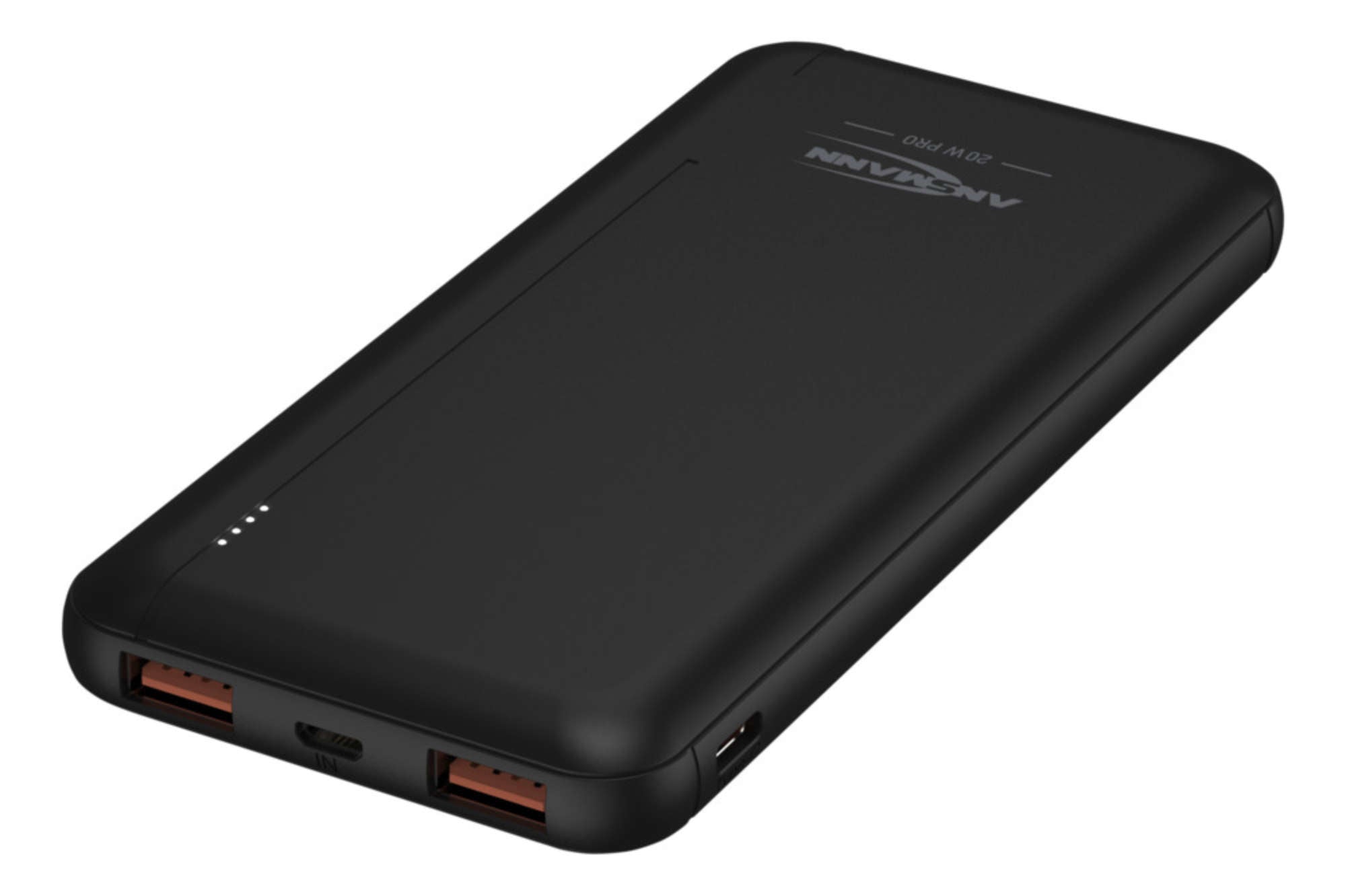Ansmann PB320PD Powerbank 10'000 mAh – 20 W PD, 1× USB-C, 2× USB-A, schwarz