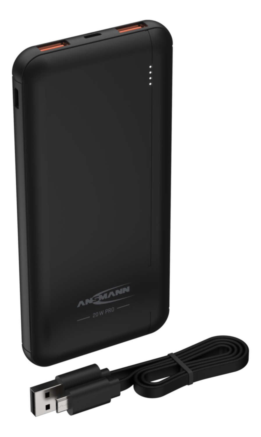 Ansmann PB320PD Powerbank 10'000 mAh – 20 W PD, 1× USB-C, 2× USB-A, schwarz