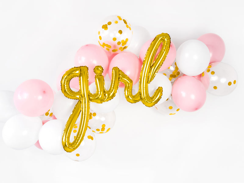 PartyDeco Folienballon Babyshower – Gold – 77 × 70 cm – 1 Stk