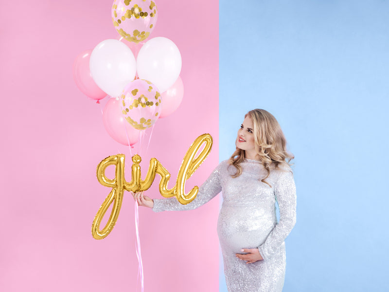 PartyDeco Folienballon Babyshower – Gold – 77 × 70 cm – 1 Stk