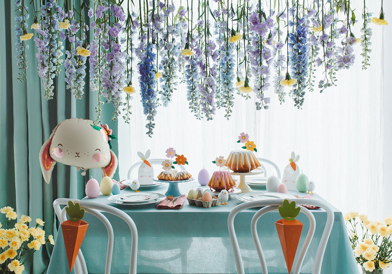 PartyDeco Folienballon – Hase – 65 × 55 cm – Folie, mehrfarbig