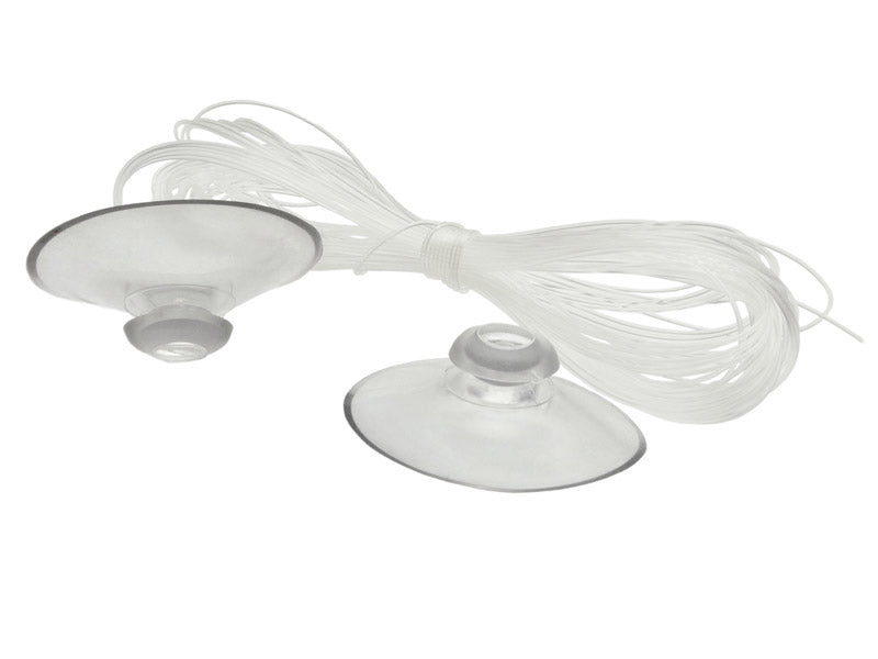 PartyDeco Saugnäpfe mit Nylonschnur – transparent – Ø 4 cm – Nylon – 6 Stk