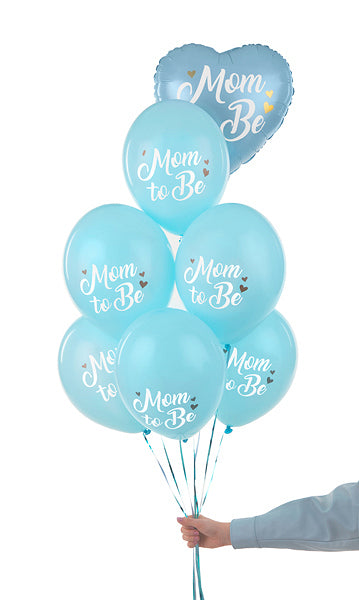 PartyDeco Luftballons Babyshower – Blau – Ø 30 cm – Latex – 6 Stk