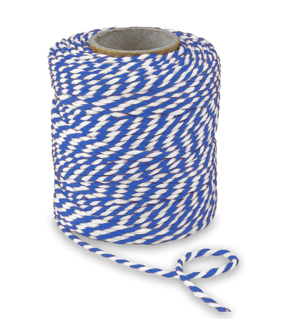 Pattberg Geschenkband Baumwolle Blau – 2 mm × 50 m