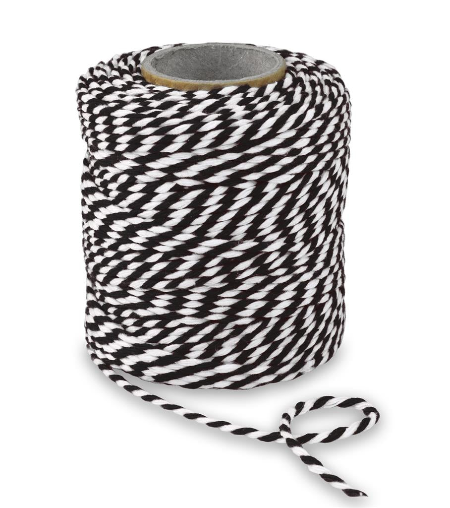 Pattberg Baumwollkordel, Schwarz Ø 2 mm × 50 m