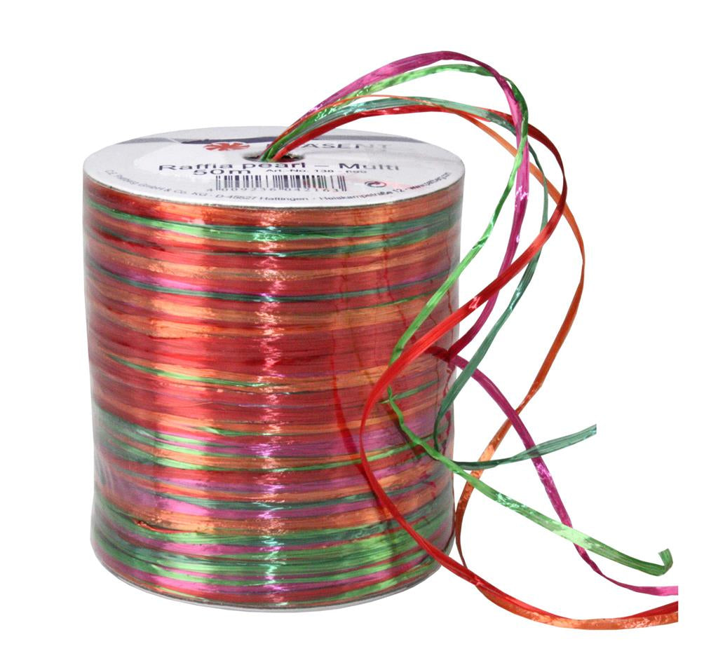 Pattberg Geschenkband Viskose mehrfarbig – 2 mm × 50 m