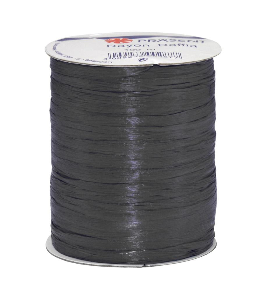 Pattberg Geschenkband Viskose Schwarz – 5 mm × 100 m