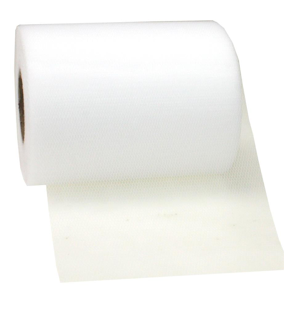 Pattberg Geschenkband Verona Tüll Weiss – 112 mm × 50 m