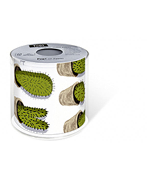 Paper + Design Motiv-Toilettenpapier – 3-lagig, Motiv Kakteen, 200 Blatt/Rolle – 1 Rolle
