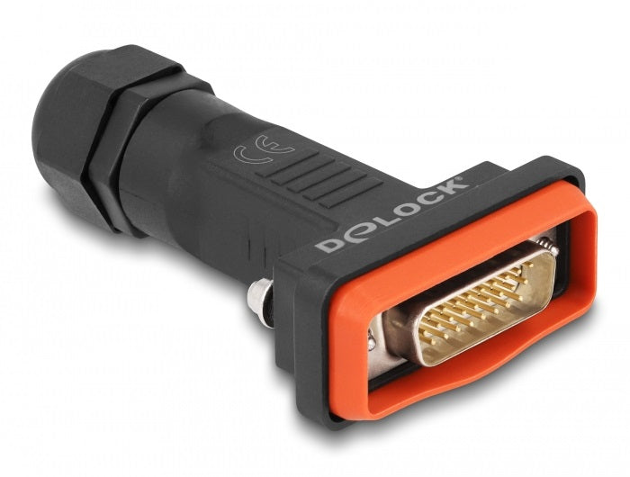 DeLOCK D-Sub HD 26 Pol Stecker Adapter D-Sub HD 26 zu Lötpins – IP67, Polyamid, männlich, 80 × 49 × 22 mm