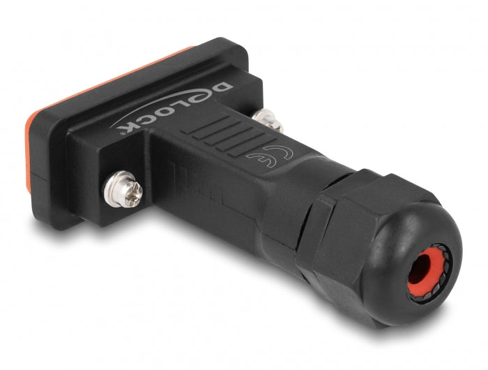 DeLOCK D-Sub HD 26 Pol Stecker Adapter D-Sub HD 26 zu Lötpins – IP67, Polyamid, männlich, 80 × 49 × 22 mm