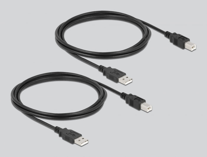 DeLOCK USB-Switch – USB-A auf USB-B – USB 2.0 (480 Mbit/s) – Tasten, LED – Schwarz