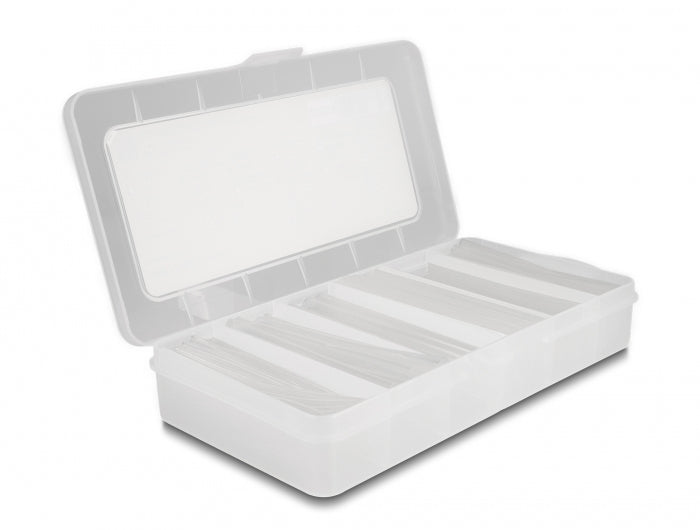 DeLOCK Schrumpfschlauch-Set, 196 Stk., Ø 10 mm, 9,5 cm – transparent