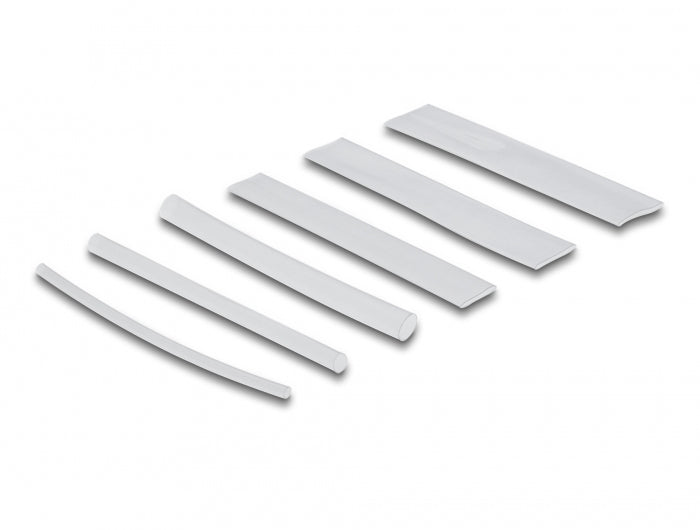 DeLOCK Schrumpfschlauch-Set, 196 Stk., Ø 10 mm, 9,5 cm – transparent
