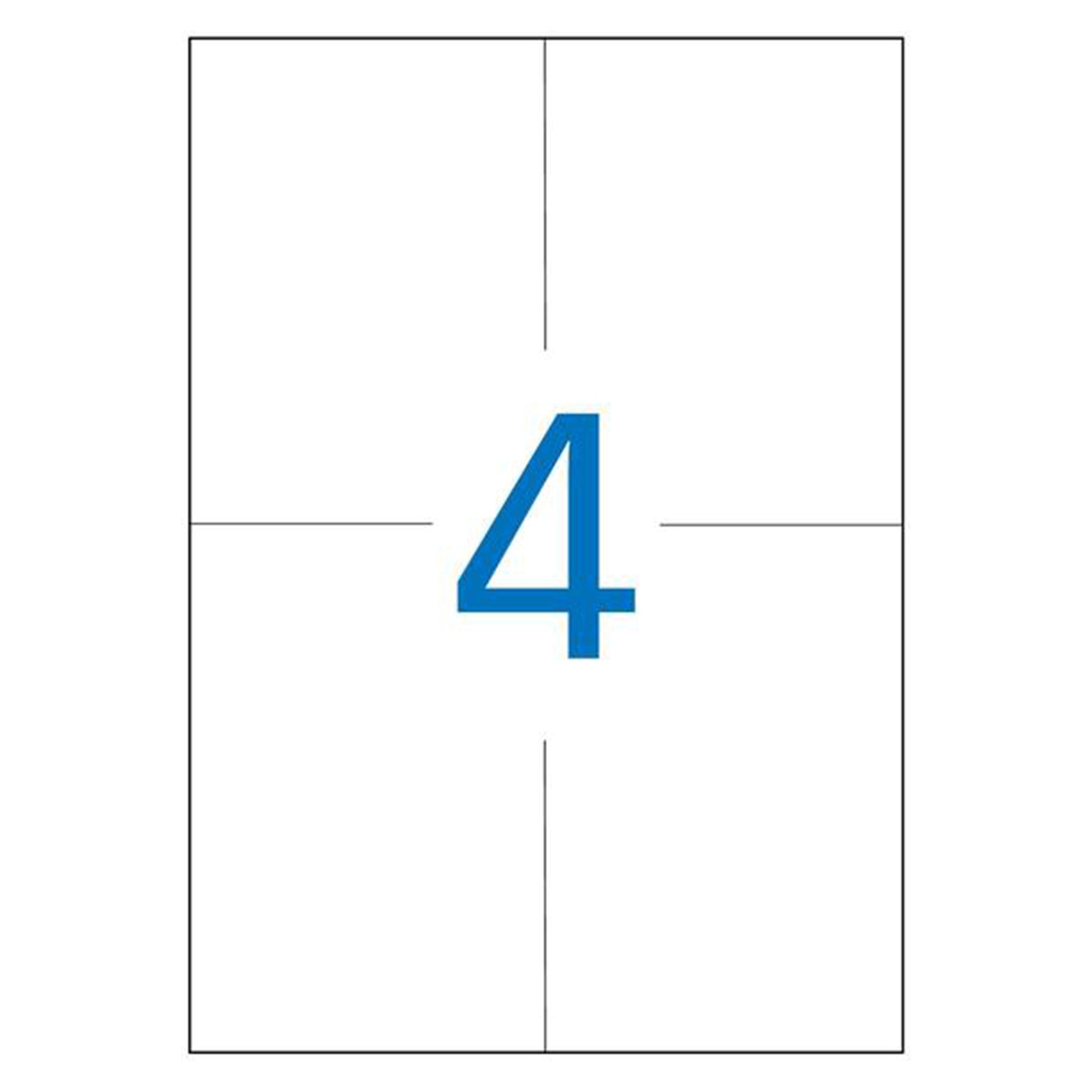 APLI Etiketten – A4, 105 mm × 148 mm, matte Polyesterfolie, permanent, Laser/Tintenstrahl, 100 Blatt