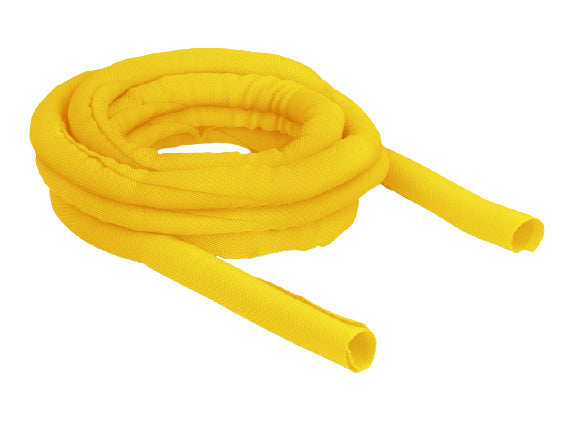 DeLOCK Kabelschlauch – 19 mm × 5,00 m, Polyester, Gelb, zuschneidbar, hitzebeständig, 1er-Pack