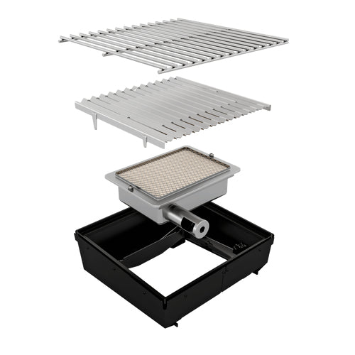Outdoorchef – Brenner – 49,4 × 51,6 × 19,1 cm, Schwarz – für Davos Serie