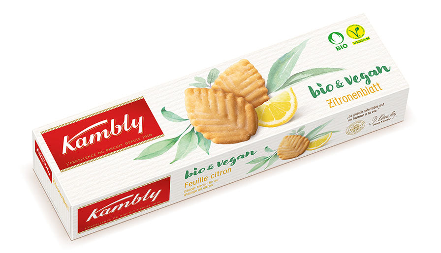 Kambly Zitronenblatt Guetzli – Zitrone, bio, vegan – 110 g