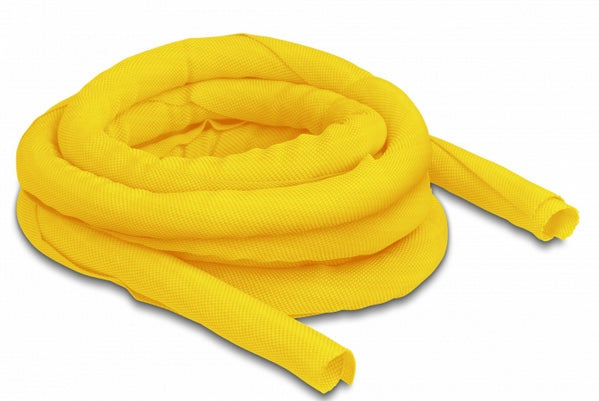 DeLOCK Kabelschlauch – 16 mm × 5,00 m, Polyester, Gelb, selbstschliessend, hitzebeständig, zuschneidbar