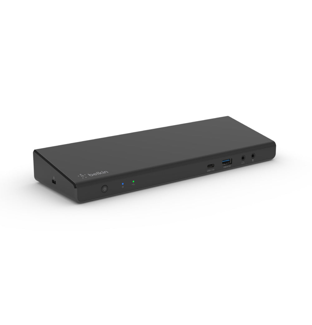Belkin Dockingstation – USB-C, 2× DP, 3× HDMI, 5× USB-A, 2× USB-C, 85 W PD, GbE, 3,5 mm Audio