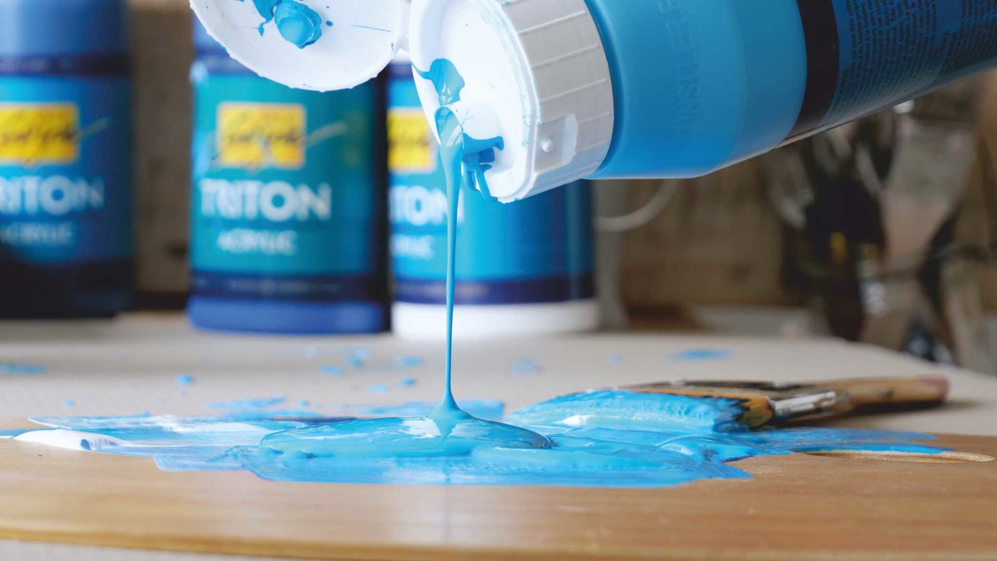 KREUL Triton Acryl Flüssig Acrylfarbe – matt, wasserbasiert – 8×750 ml (6 l)