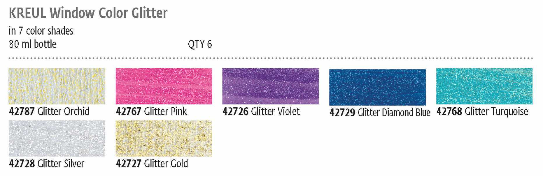 KREUL Fensterfarbe – Gold, Glitzer – 80 ml – für Glas, Folie