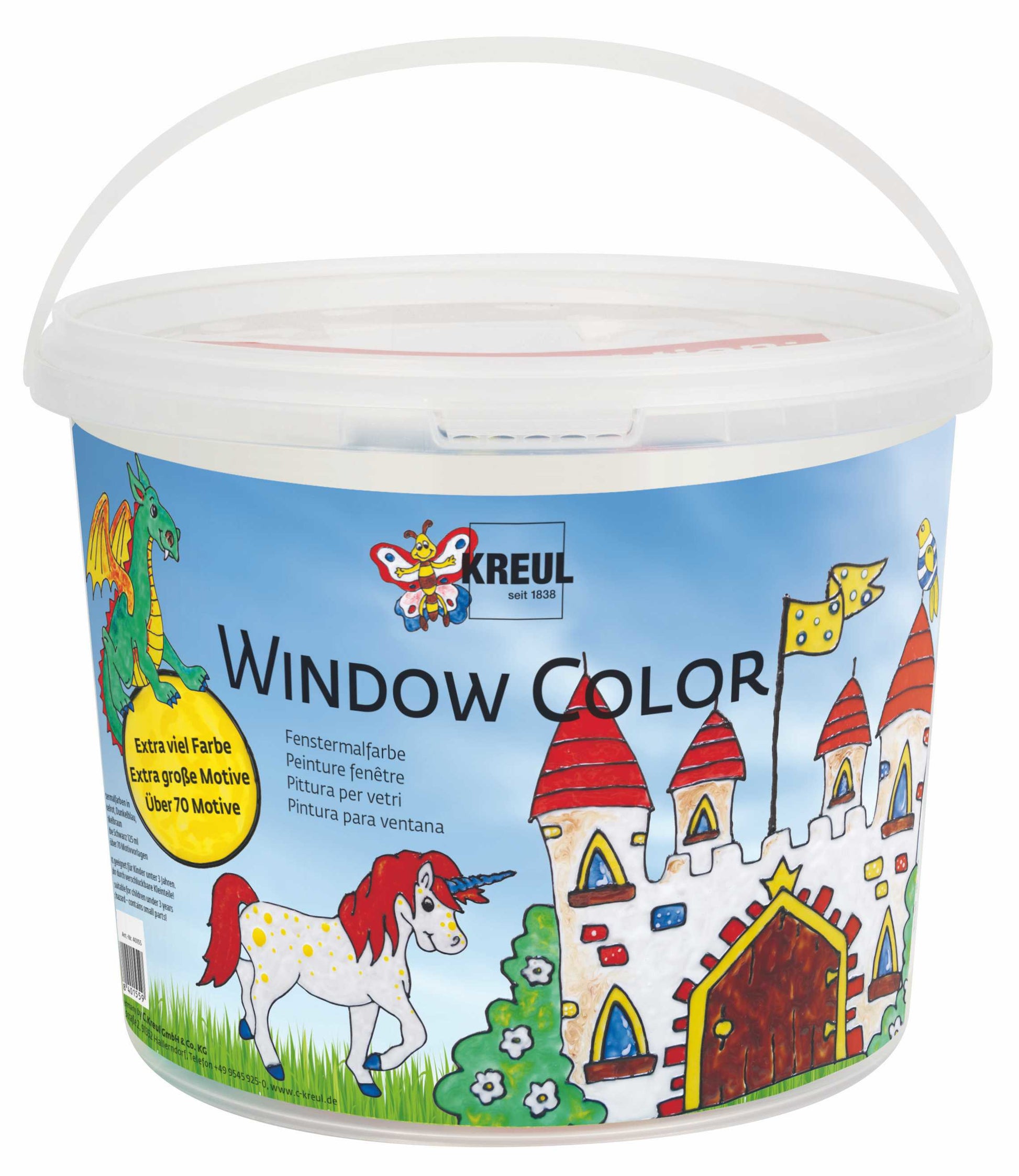 KREUL Fenstermalfarbe – Mehrfarbig – Set – 125 ml – für Glas, Holz