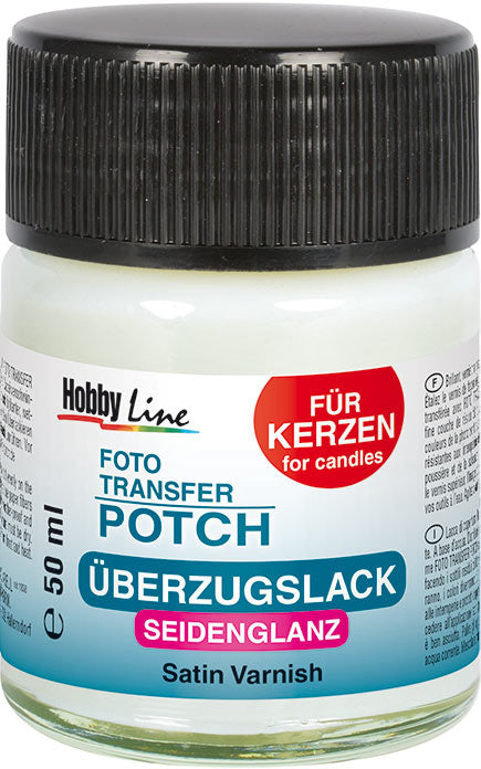 KREUL Foto Transfer POTCH Klarlack – Transparent, satiniert – 50 ml – für Kerzen