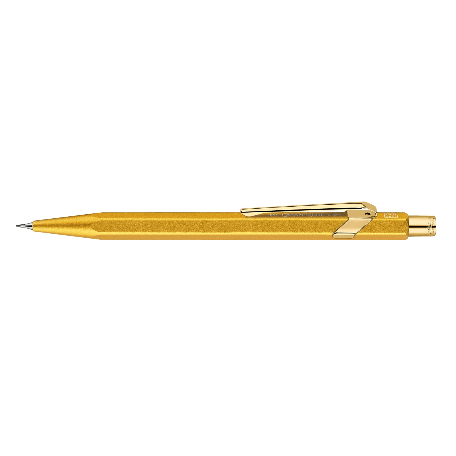 Caran d-Ache Caran d'Ache 849 Premium Goldbar Druckbleistift – 0,7 mm – Aluminium – Gold – Mit Radierer
