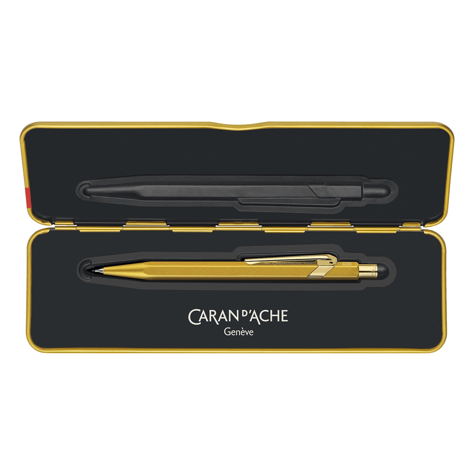 Caran d-Ache Caran d'Ache 849 Premium Goldbar Druckbleistift – 0,7 mm – Aluminium – Gold – Mit Radierer