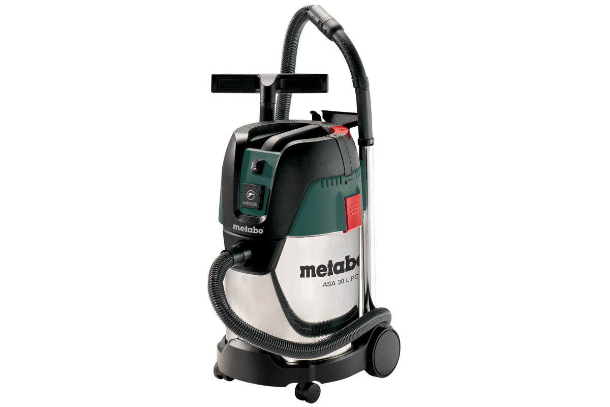 Metabo Absauganlage ASA 30 L PC INOX – 2-in-1, 1250 W, 25 l, Netzbetrieb