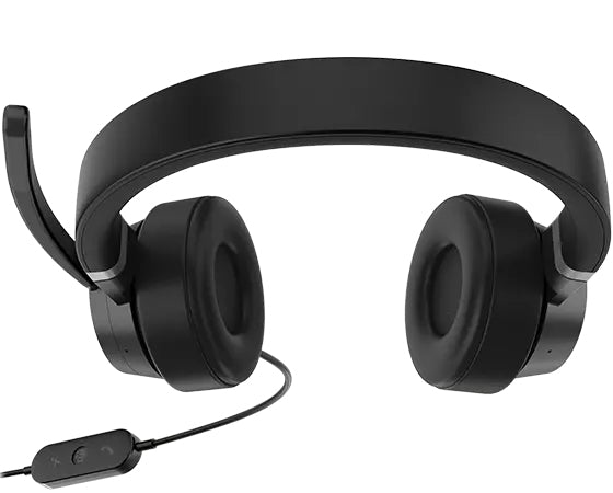 Lenovo Go Wired Office-Headset – On-Ear, Stereo, Kabel (USB-C), ANC, Schwarz