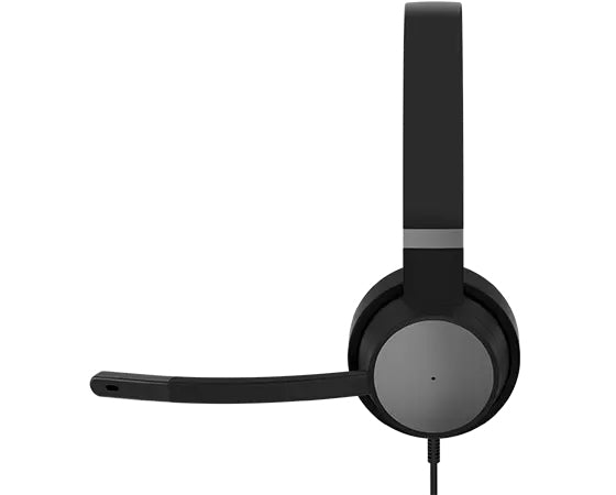 Lenovo Go Wired Office-Headset – On-Ear, Stereo, Kabel (USB-C), ANC, Schwarz