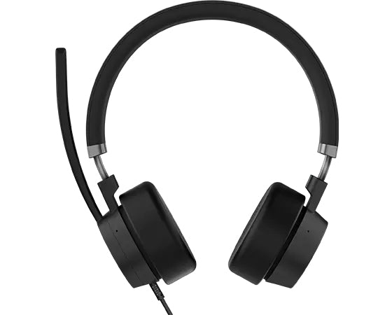 Lenovo Go Wired Office-Headset – On-Ear, Stereo, Kabel (USB-C), ANC, Schwarz