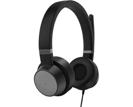 Lenovo Go Wired Office-Headset – On-Ear, Stereo, Kabel (USB-C), ANC, Schwarz