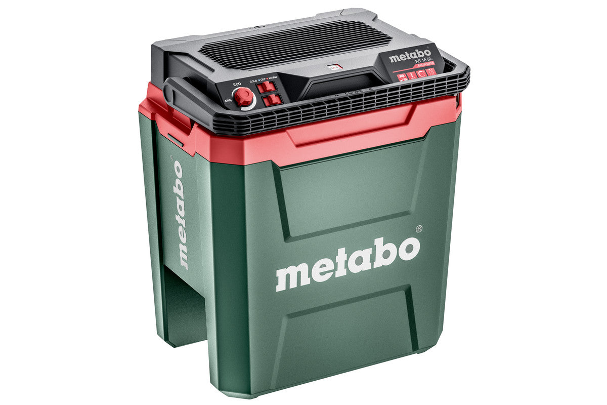 Metabo Akku-Kühlbox KB 18 BL – thermoelektrisch, 24 l, 230 V – grün