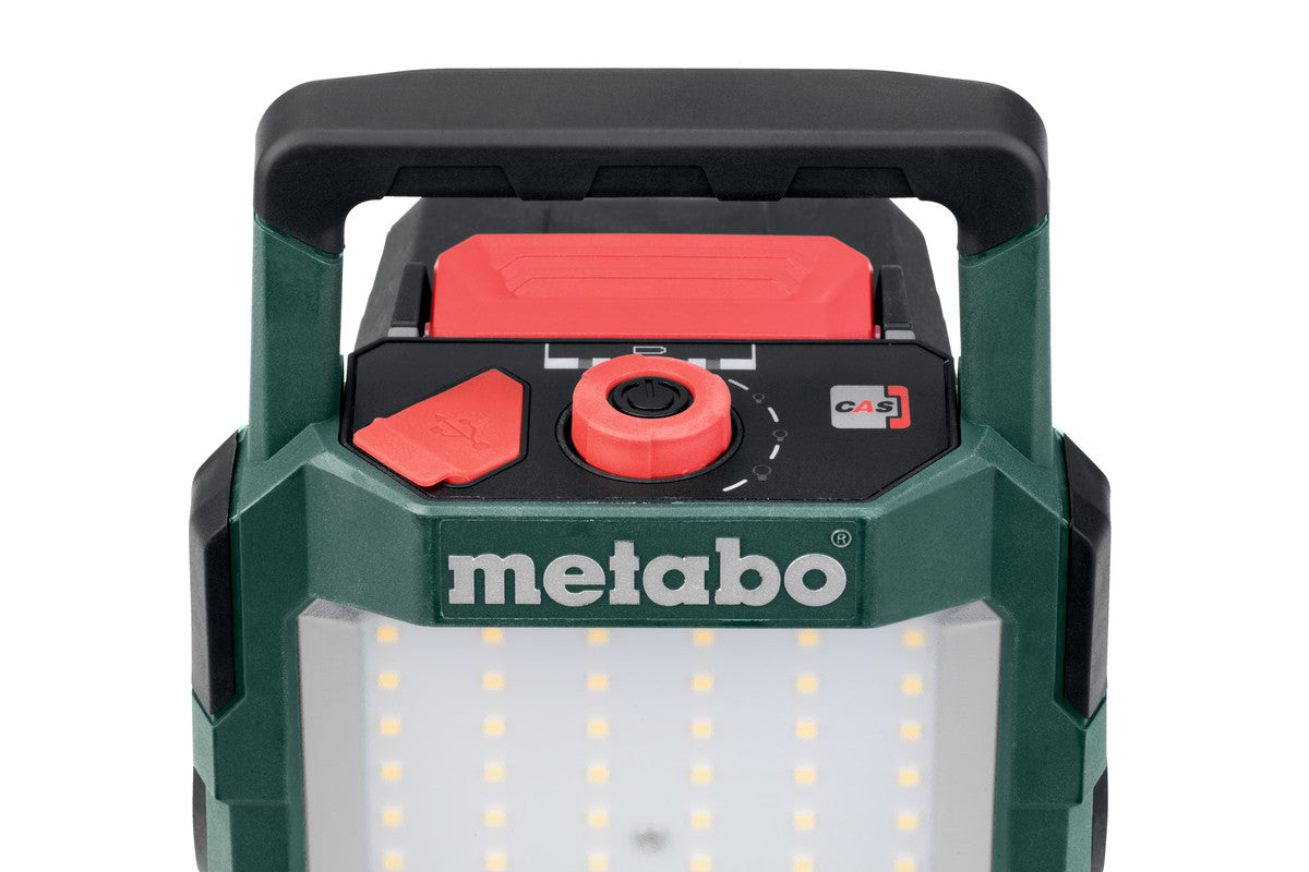 Metabo Arbeitsleuchte BSA 18 LED 4000 – 4000 lm, 270°, 18 V Akku (CAS), IPX3, dimmbar – Grün