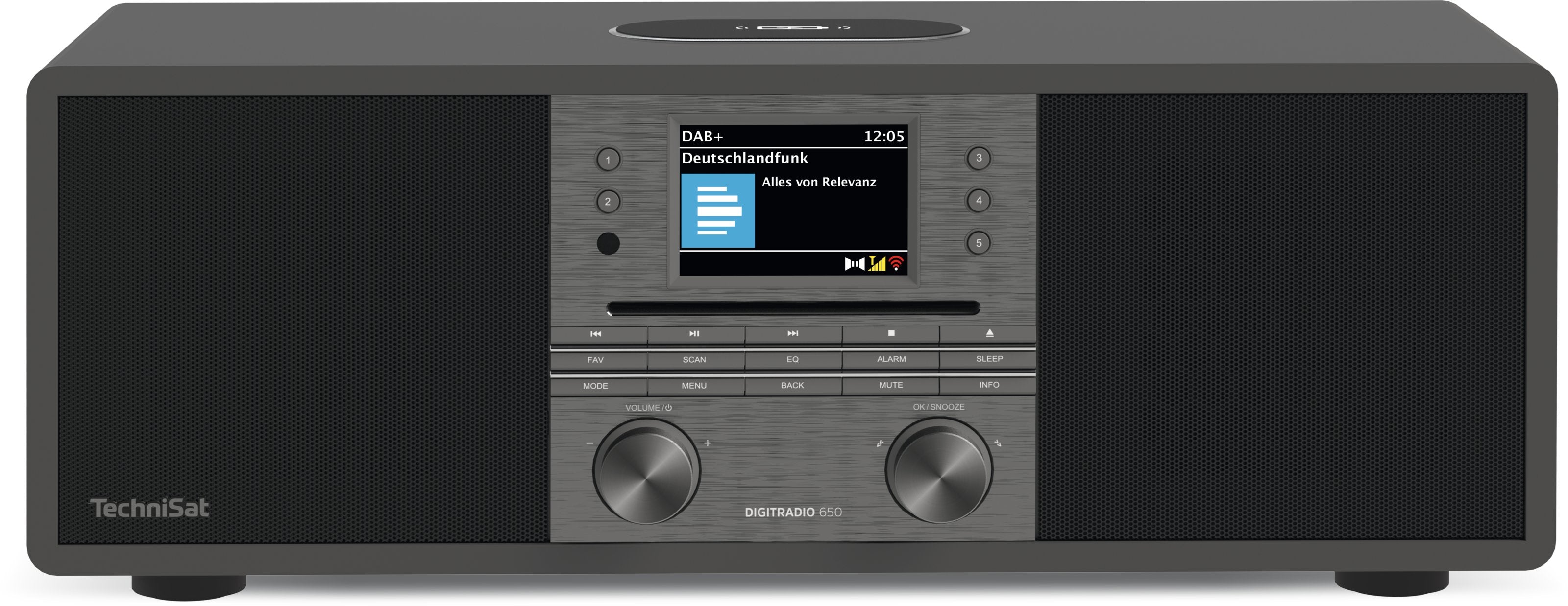 TechniSat DigitRadio 650 – DAB-/Internetradio – Tischradio – UKW, Bluetooth, Amazon Music – Anthrazit